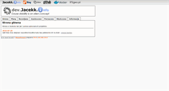 Desktop Screenshot of dev.jacekk.net